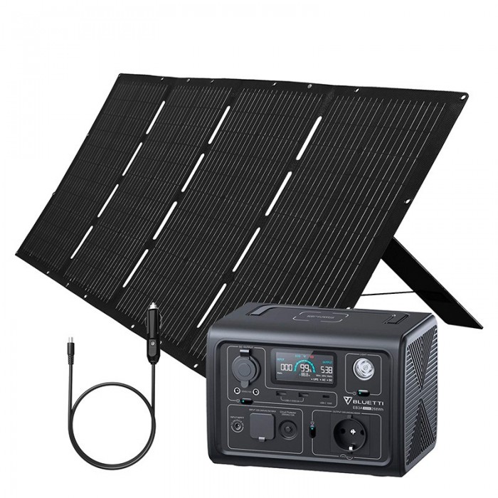 Bluetti EB3A + Panel Solar Fijo 200W